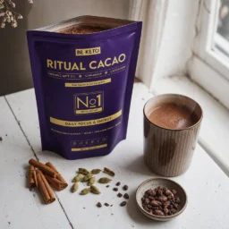Cacao cérémonial – ritual (huile mct & fibre d’acacia) – cannelle & cardamome 250g