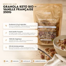 Granola keto bio – vanille française 250g