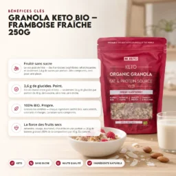 Granola keto bio – framboise fraîche 250g
