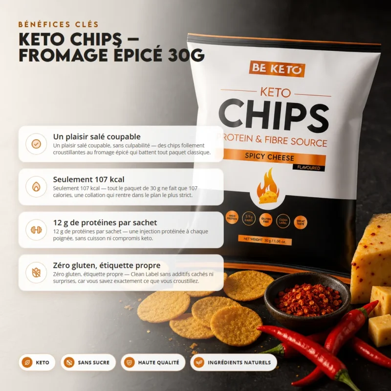 Chips keto – fromage épicé 30g