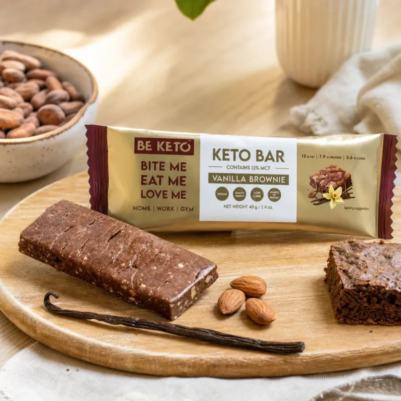 Barre keto – brownie à la vanille 40g
