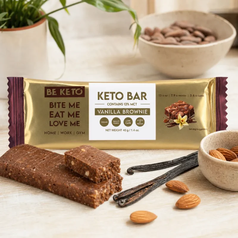 Barre keto – brownie à la vanille 40g