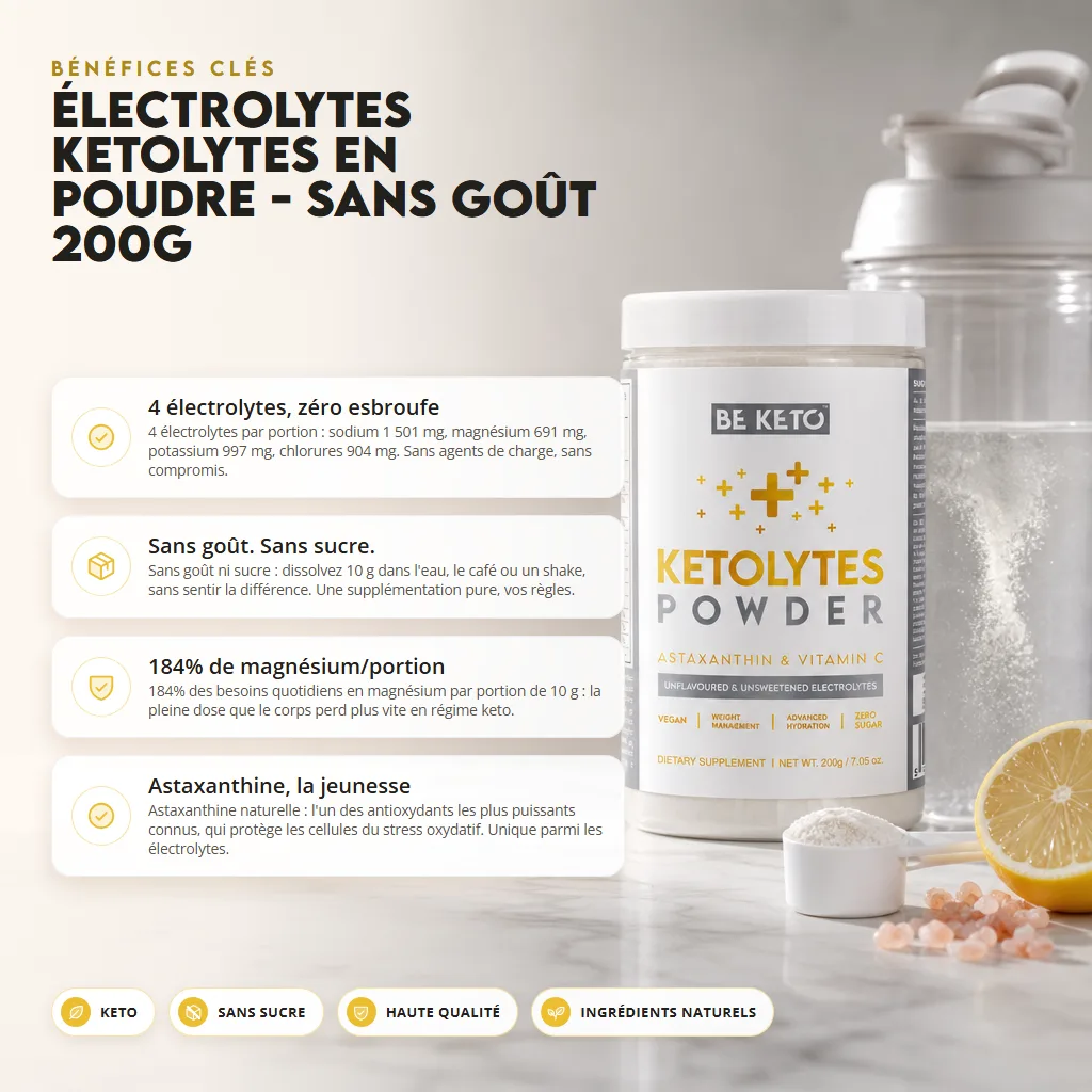 Poudre d’électrolytes Keto – Nature 200g