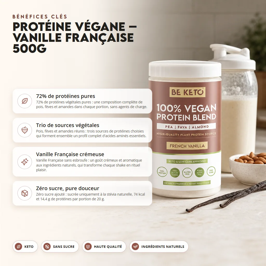 Protéine Végétale – Vanille Française 500g