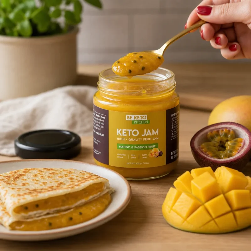 Confiture keto – mangue & fruit de la passion 200g