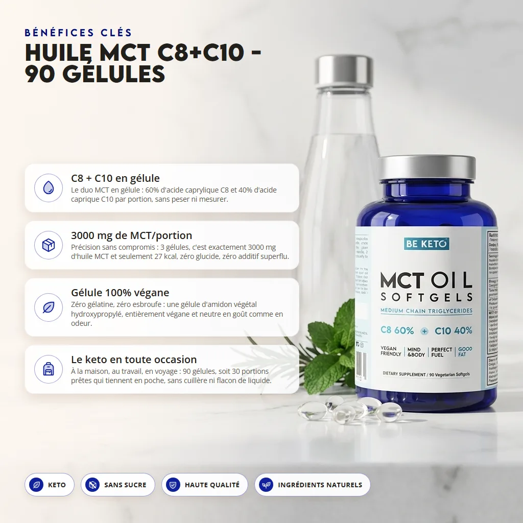 Huile MCT C8+C10 – 90 Gélules