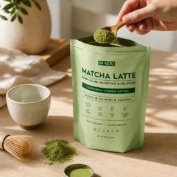 Matcha latte (huile mct c8 & protéine & ghee) – japonais traditionnel 250g