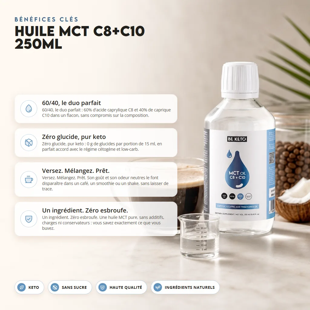 Huile MCT C8+C10 250ml