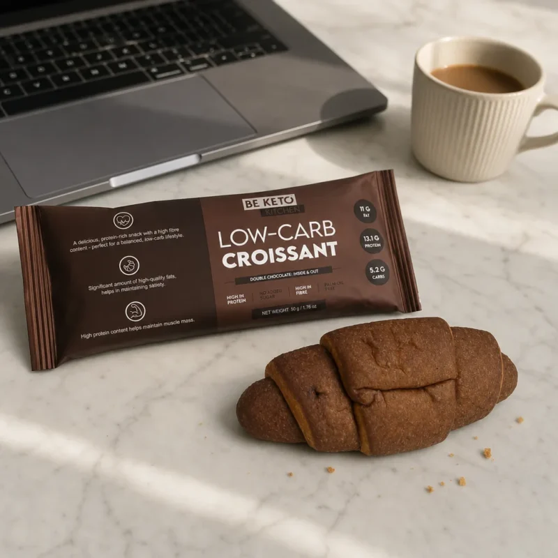 Croissant pauvre en glucides double chocolat 50g
