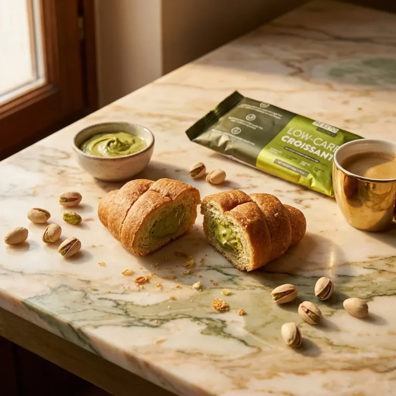 Croissant pauvre en glucides pistache délicieuse 50g