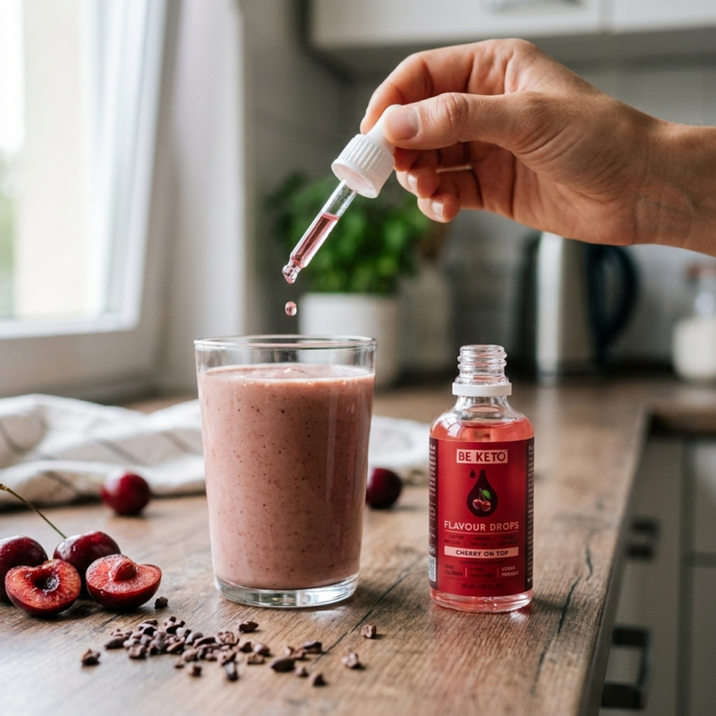 Gouttes aromatisées – cerise sur le dessus 50ml