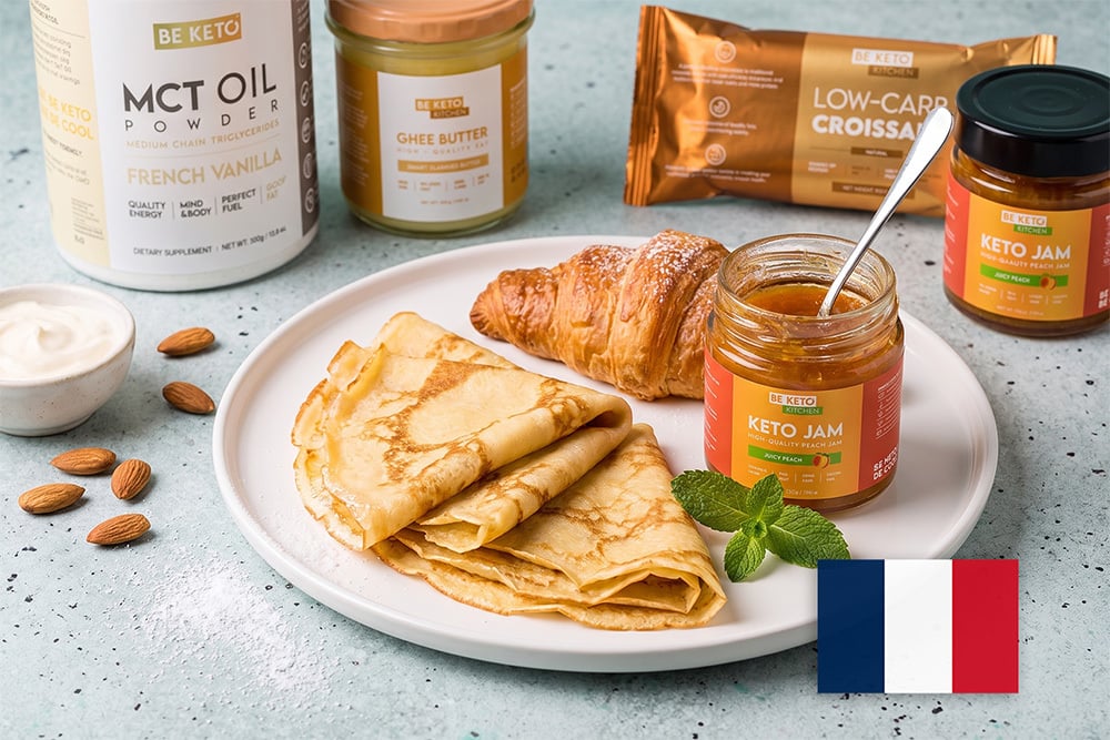 Keto crepes au croissant